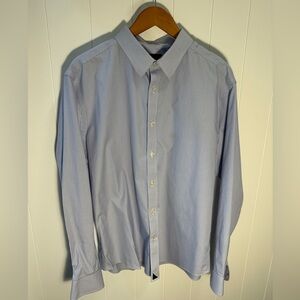 UNTUCKit Men’s Blue & White Pinstripe Button-Down Shirt – Size XL